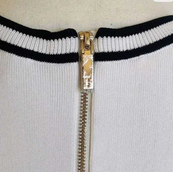 NWTCTed Baker US 16 white black cocktail STREACH Dress - Picture 6 of 15